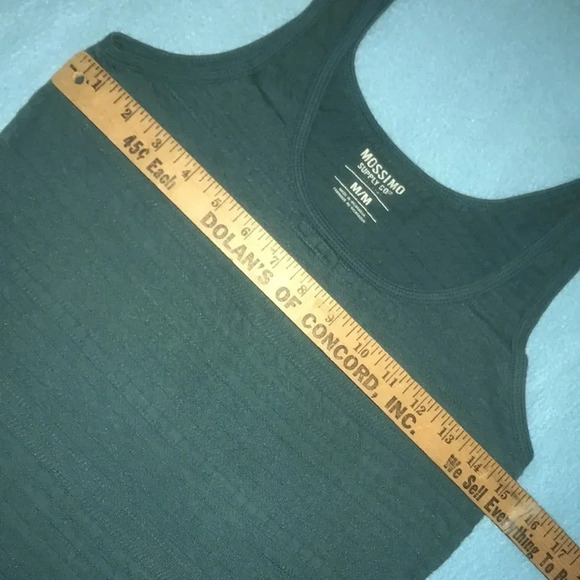MOSSIMO textured stretchy green tank top size M - Picture 6 of 7